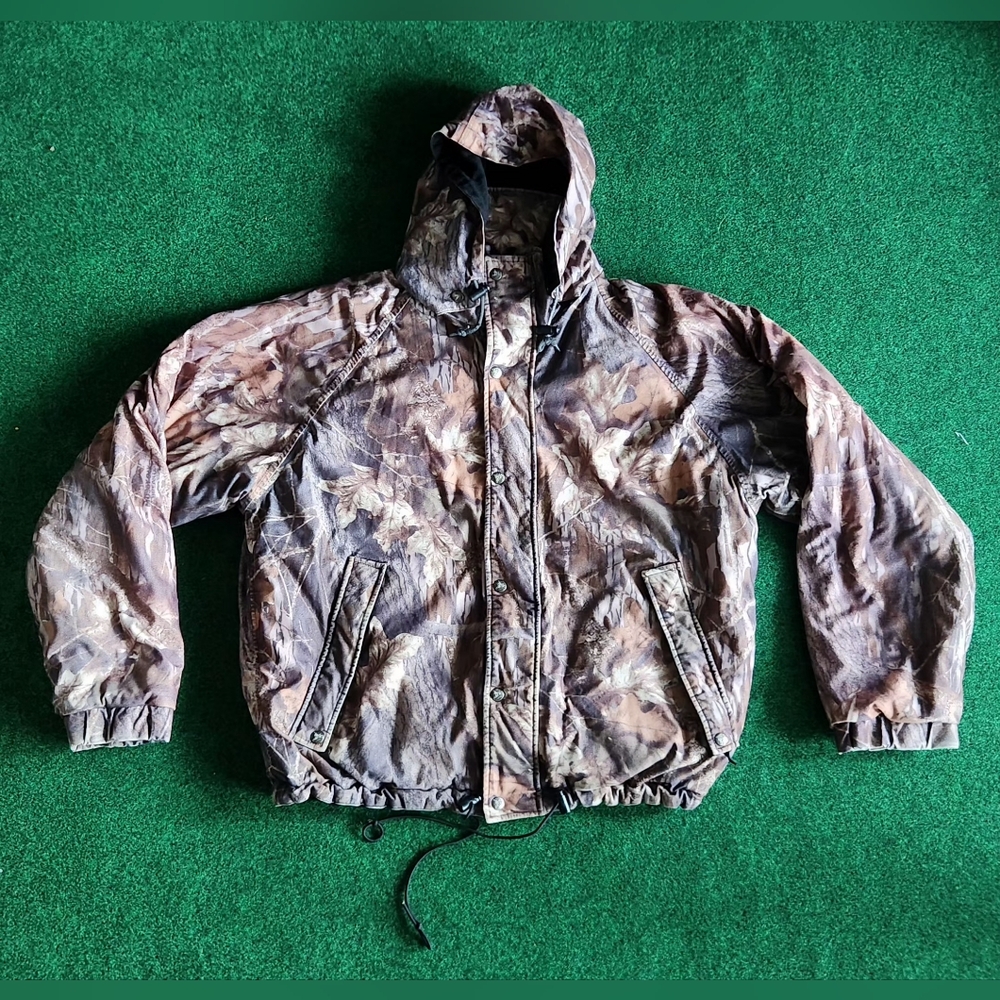 Vintage Trophy Club Mossy Oak Hunting Coat Men Size XL